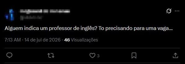 Post no X pedindo indicação de alguém confiável para refazer o site de uma loja.
